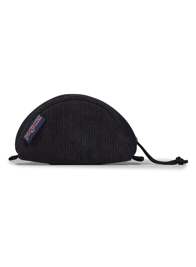 JanSport Luna Large Pouch - Padded Taco-Style Design with Main Zippered Compartment, Black Corduroy - Image 1
