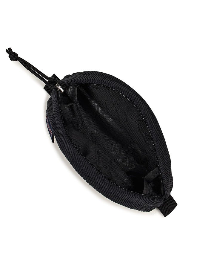 JanSport Luna Large Pouch - Padded Taco-Style Design with Main Zippered Compartment, Black Corduroy - Image 4