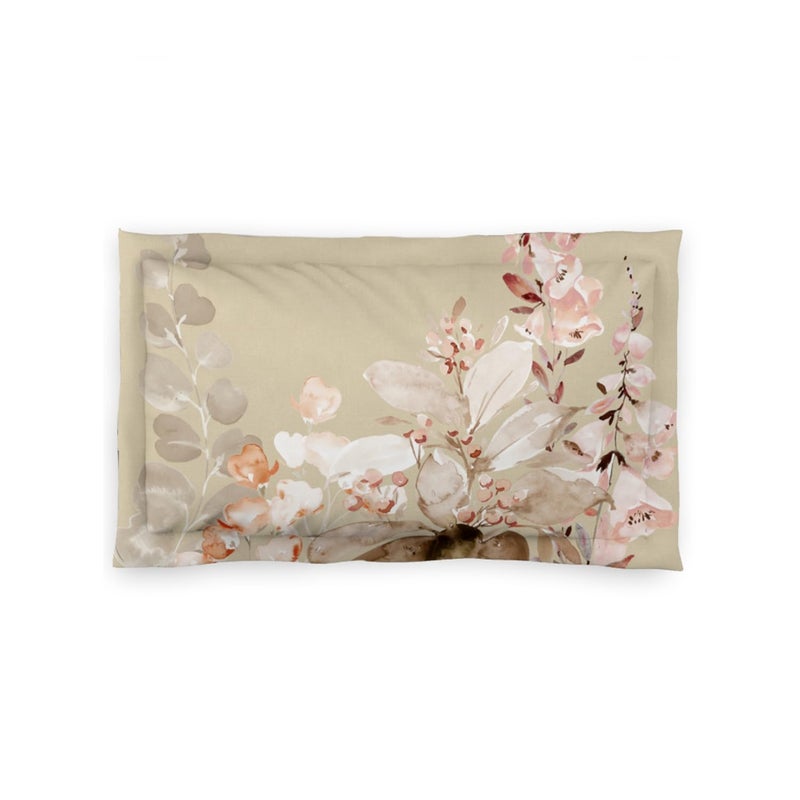 DDECOR Live beautiful DDecor Pack of 1 Cotton Single 150 TC Bedsheet with 1 Pillow Cover Beige  - Image 4