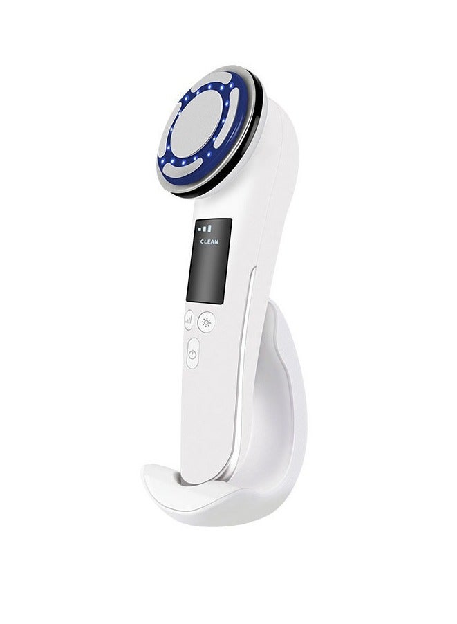 Generic Hot&Cold Pulse Beauty Device with Base High-frequency Vibration Clean Absorb Colorful Light Electric Muscle Stimulation Micro-current Pulse Beauty Instrument - Image 2