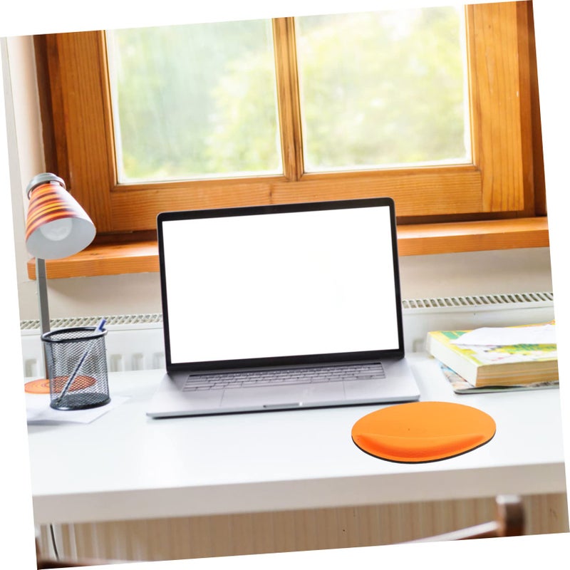 Ergonomic Mouse Pad Set With Wrist Rest 2Pcs Round Design Small Size For Laptop Office - Image 5