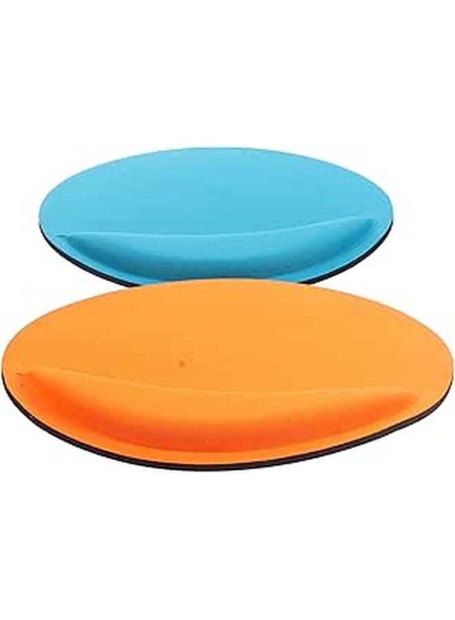Ergonomic Mouse Pad Set With Wrist Rest 2Pcs Round Design Small Size For Laptop Office - Image 1