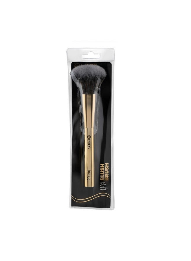 Mars MARS Artist's Arsenal Professional Blush Brush | Feather Soft Bristle | Suitable for Powder, Cream & Liquid | Precise Synthetic Bristles | Luxe Design Makeup Brush (Golden) - Image 2