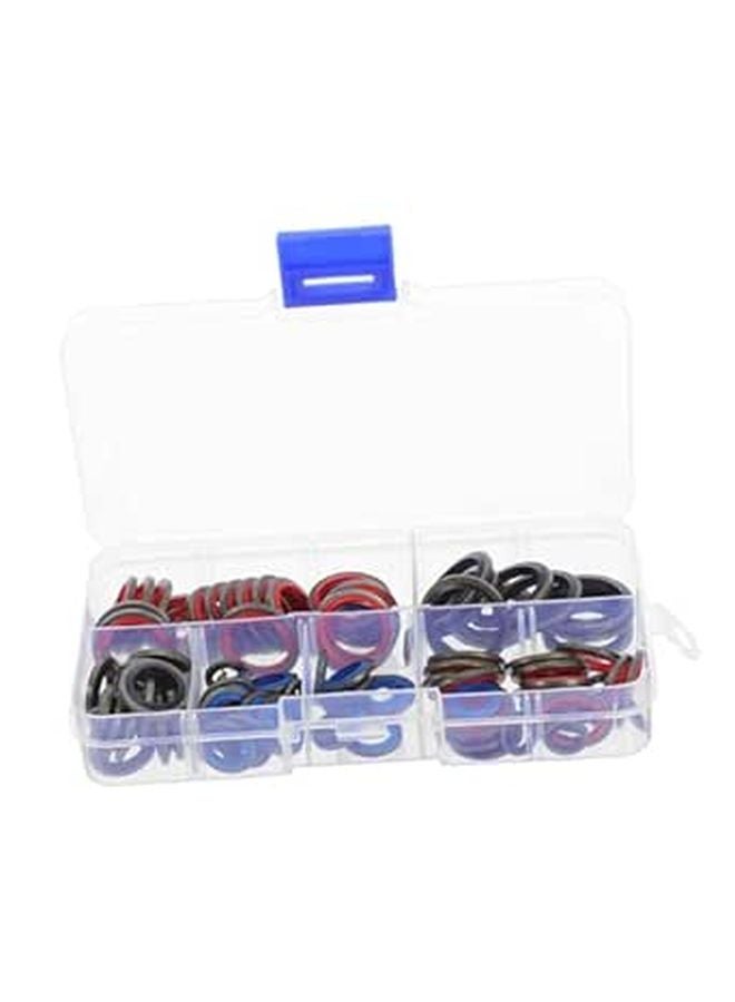 100 Pcs Aluminum Rubber Oil Drain Plug Gasket Seals Assortment For Most Automotive Engines - Image 1