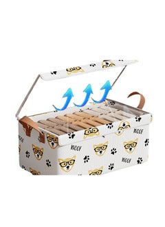 Clothing Storage Box with Lid,Foldable Fabric Dustproof Storage Box with Flip Cover, Suitable for Family Bedroom Wardrobe Office Storage Box