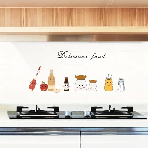 HEUREKA Ice Creame Fruits Wall Tiles Stickers Waterproof, Kitchen Stickers for Wall, Wall Sticker for Kitchen, Kitchen Sticker, Kitchen Tiles Wall Stickers (30 CM X 90 CM) - Image 5