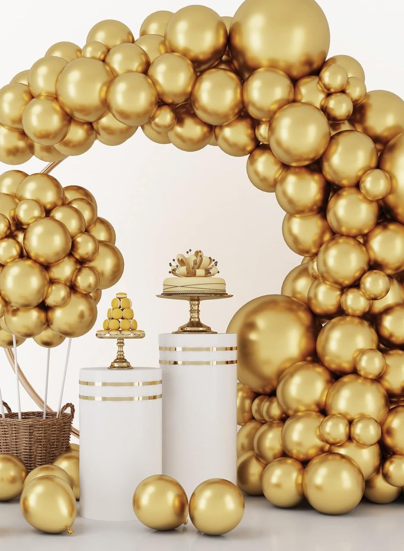 Gold Balloons, Round Latex Arch Decorative Balloons, Suitable for Birthday Parties, Graduation Ceremonies, Engagement Ceremonies, and Wedding Theme Decorations 50PCS*12 Inches - Image 3