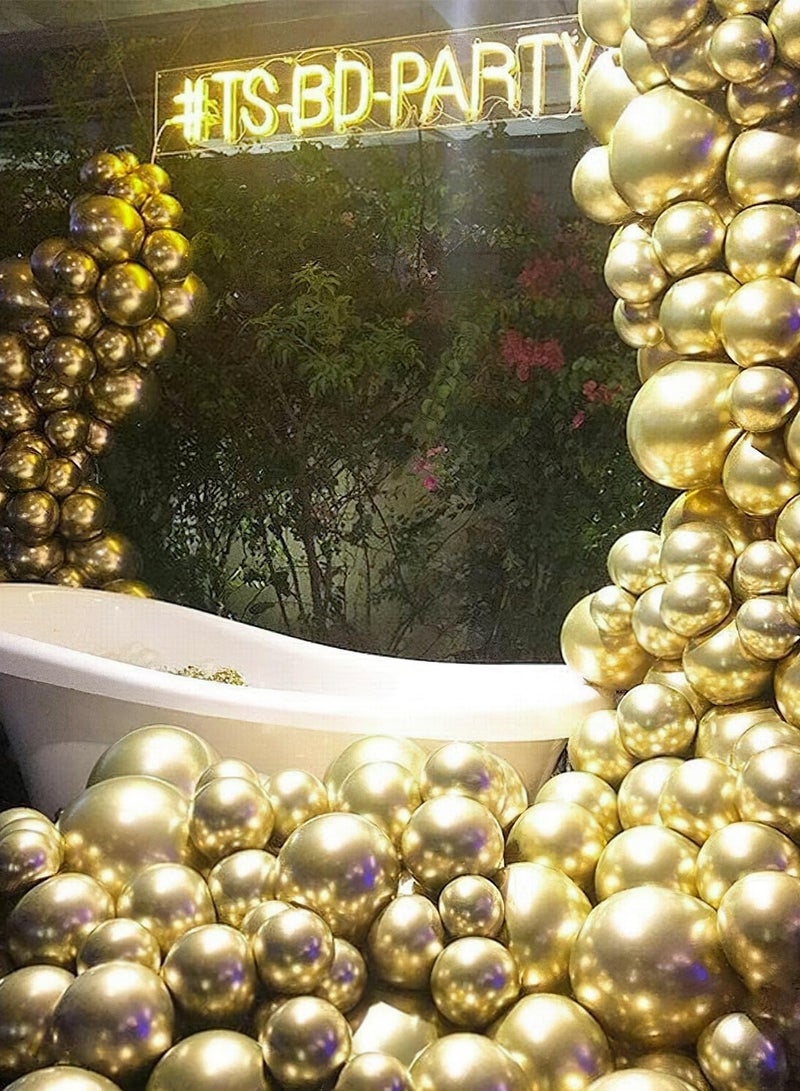 Gold Balloons, Round Latex Arch Decorative Balloons, Suitable for Birthday Parties, Graduation Ceremonies, Engagement Ceremonies, and Wedding Theme Decorations 50PCS*12 Inches - Image 5