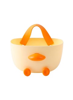 Hanging Fruit Basket PP Cute Cartoon Wall Hanging Potato Holder Ginger Onion Garlic Storage Basket with Back Adhesive for Pantry Kitchen