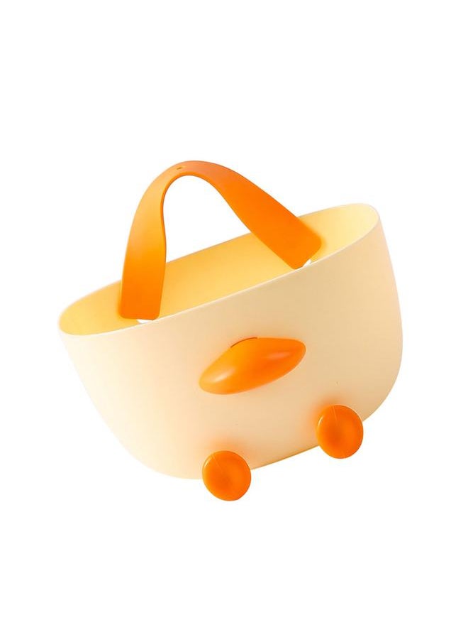 Thoraya - Hanging Fruit Basket PP Cute Cartoon Wall Hanging Potato Holder Ginger Onion Garlic Storage Basket with Back Adhesive for Pantry Kitchen - Image 1