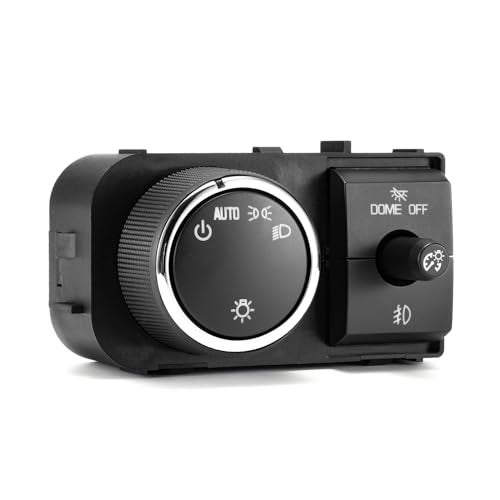 Lin Cin Yin Headlight Switch for 2007-2014 Chevy Tahoe Avalanche Silverado Suburban GMC Sierra Yukon XL 1500 2500 3500 Fog Light Dimmer Dome Switch Instrument Panel Control 25858705 15096895 15926099 - Image 4