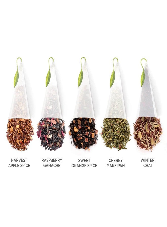 Tea Forte Warming Joy Tea Bags Gift Set, Holiday Spice Tea Sampler with 20 Pyramid Tea Influsers in Festive Presentation Gift Box, Organic Tea Bags Variety Pack - Image 5