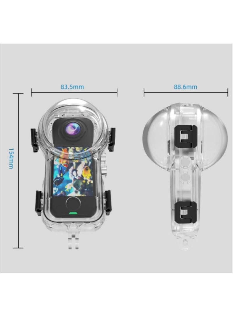 حالة الغوص الغير مرئية لـ Insta360 X4 الهواء ، مقاومة للتآكل والخدش ، 360 درجة عدم الرؤية الكاملة لـ Insta 360 X4 كاميرا الهواء Case مقاومة للماء مقاومة للماء إلى عمق 50 متر - Image 2