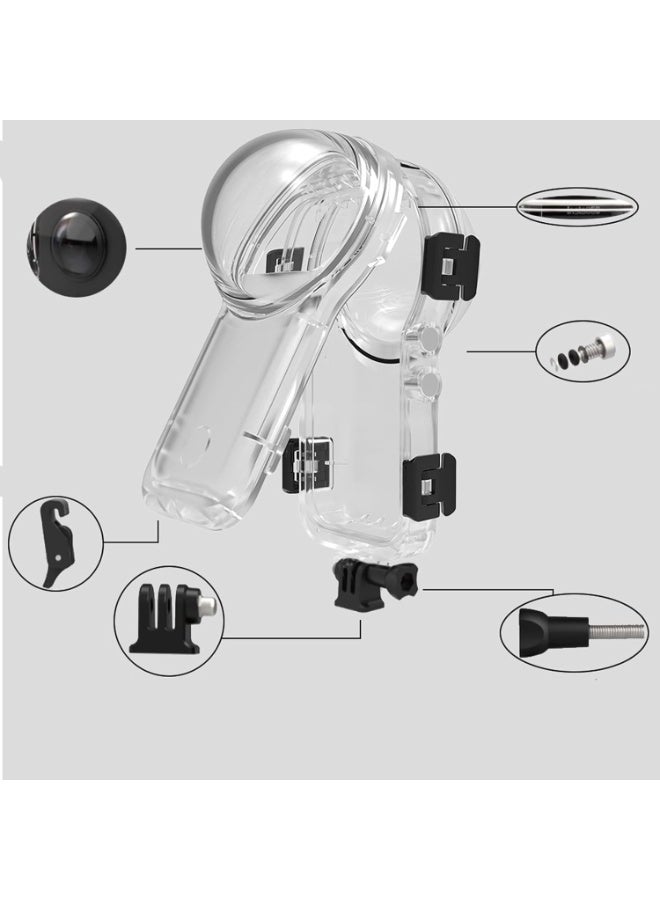 حالة الغوص الغير مرئية لـ Insta360 X4 الهواء ، مقاومة للتآكل والخدش ، 360 درجة عدم الرؤية الكاملة لـ Insta 360 X4 كاميرا الهواء Case مقاومة للماء مقاومة للماء إلى عمق 50 متر - Image 3