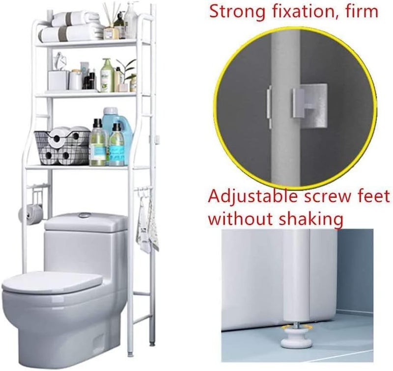 cosyinn Toilet Storage Rack, 3-tier Bathroom Storage Shelf, Over The Bathroom Shelf Organizer Stand, High Capacity, Bathroom Space Saving Shelf - Image 4