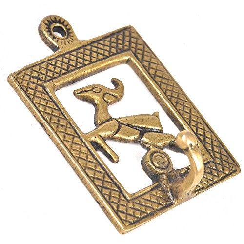 Indian-Shelf IndianShelf Artistic Gold Brass Heavy Duty Decorative Vintage Key Holder, Key Wall Hooks for Hanging Coats, Jackets, Leash, Hat, Towel, Backpack, Purse, Handbag for Decor Accents - Image 2