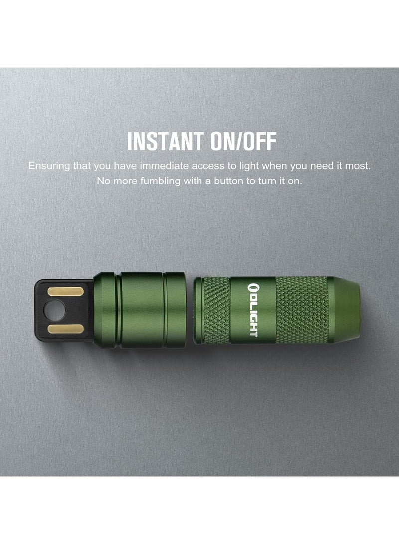 Olight IMINI 2 EDC Rechargeable Keychain Flashlight, 50 Lumens Compact and Portable Mini Light, Tiny LED Keyring Lights with Built-in Battery Ideal for Everyday Carry and Emergencies（OD Green） - Image 2