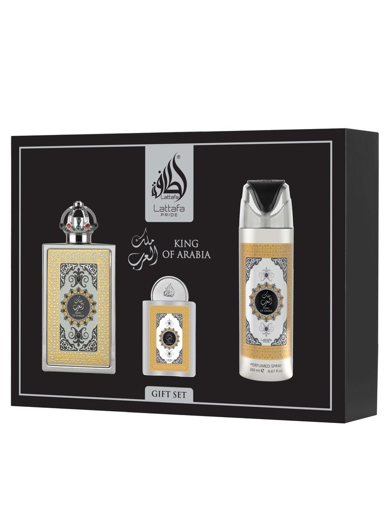 Lattafa Gift set King Of Arabia -3pc For unisex