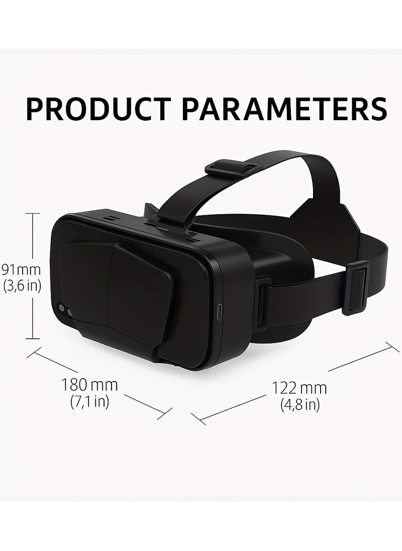 3D VR Headset with Blue Light Filter, Smart Virtual Reality Glasses  - Image 1