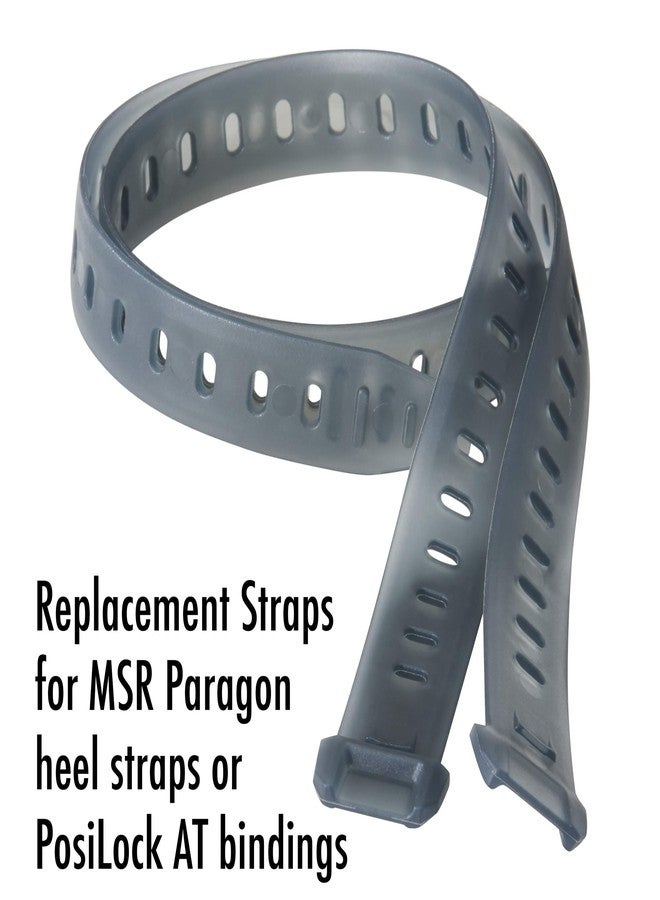 MSR Paragon/PosiLock Snowshoe Binding Replacement Strap Set (1 Pair), 14 Inch, Grey - Image 2