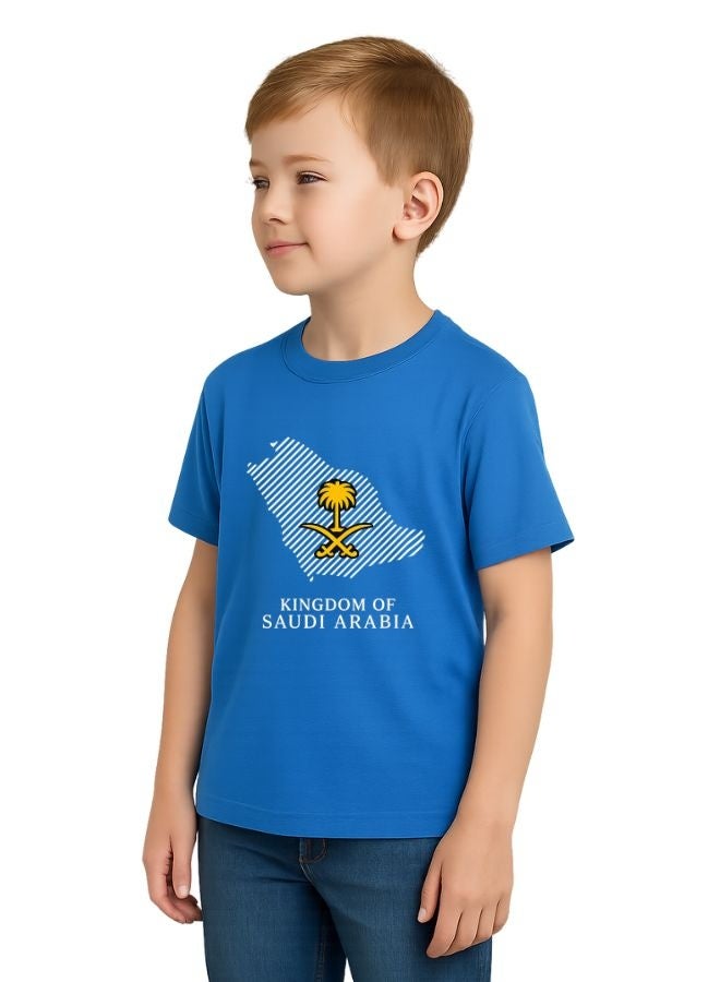 PRINTSHOP4ME Saudi International Day Boy’s T-Shirt–Cotton,Round Neck,Short Sleeve,National Print,Patriotic Design,Soft Fabric, Comfortable Fit,Casual Style,Lightweight, Durable,Cultural Theme,Ideal For Celebrations & Gifts - Image 2