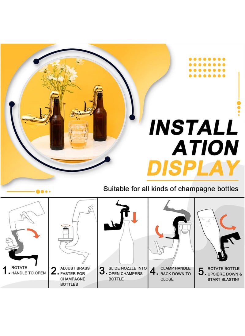 SYOSI SYOSI Champagne Gun Shooter, Spray Gun Champagne Stoppers Dispenser  - Image 4