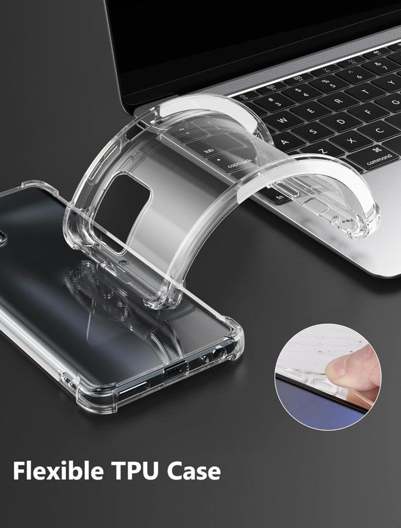 Realcase غطاء خلفي سيليكون لموتو G54 5G، مقاوم للخدوش، شفاف كريستالي، واقي للصدمات، غطاء خلفي لموتو G54 5G - Image 3