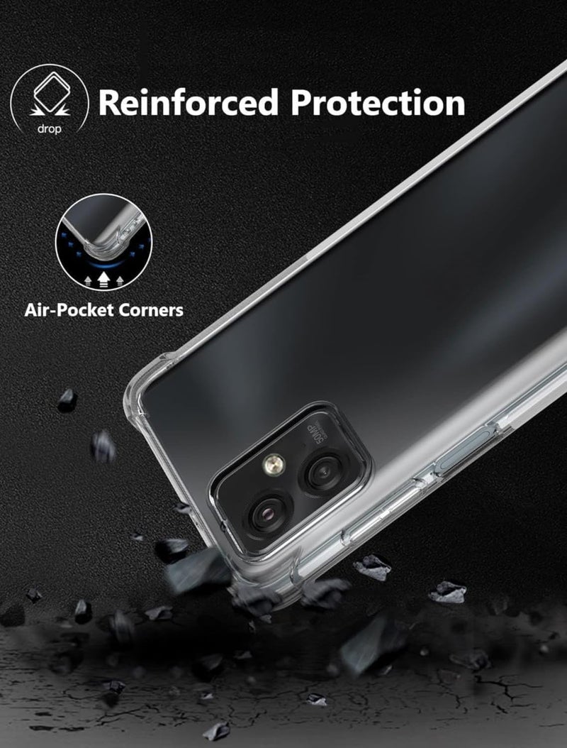 Realcase غطاء خلفي سيليكون لموتو G54 5G، مقاوم للخدوش، شفاف كريستالي، واقي للصدمات، غطاء خلفي لموتو G54 5G - Image 2