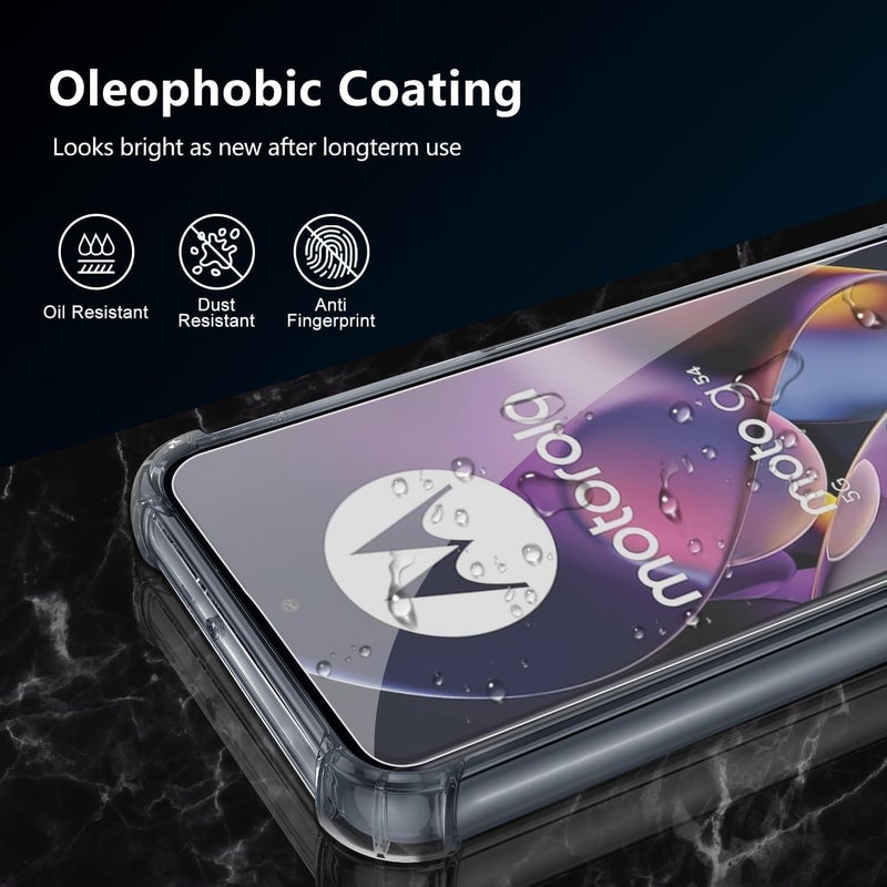 Realcase غطاء خلفي سيليكون لموتو G54 5G، مقاوم للخدوش، شفاف كريستالي، واقي للصدمات، غطاء خلفي لموتو G54 5G - Image 4