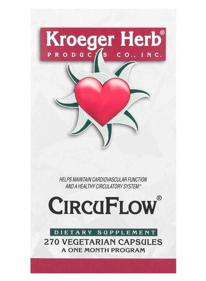 Kroeger Herb Co CircuFlow 270 Vegetarian Capsules
