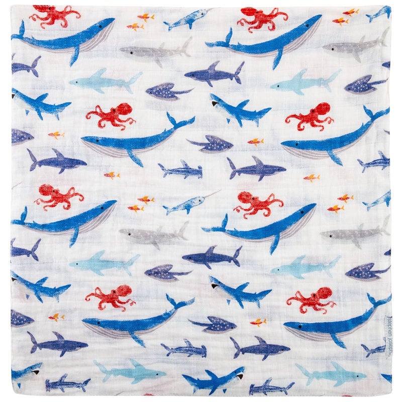 Stephen Joseph Muslin Lovie with Teether Shark - Image 3