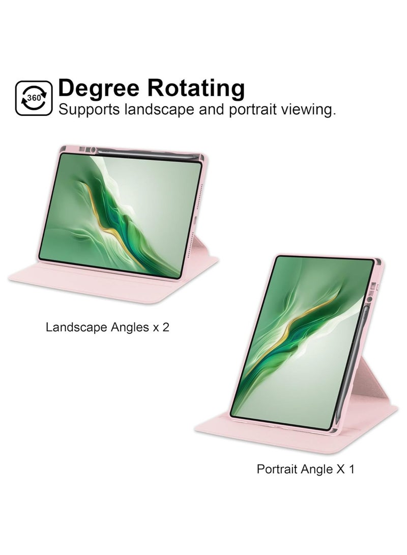 Translucent Tablet Case for Honor Pad 10 12.1 inch Triple Fold Adjustable Folding Bracket Cover with Pen Slot and Auto Sleep/wake-up - Image 4