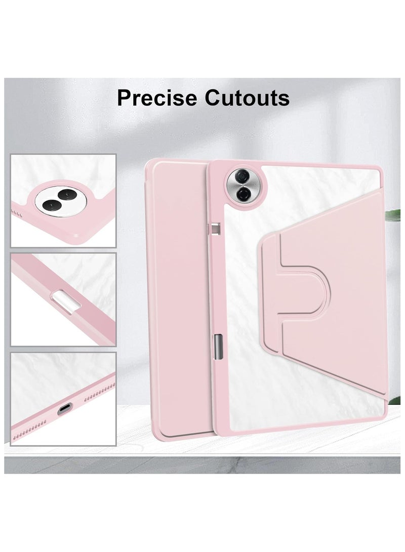 Translucent Tablet Case for Honor Pad 10 12.1 inch Triple Fold Adjustable Folding Bracket Cover with Pen Slot and Auto Sleep/wake-up - Image 5