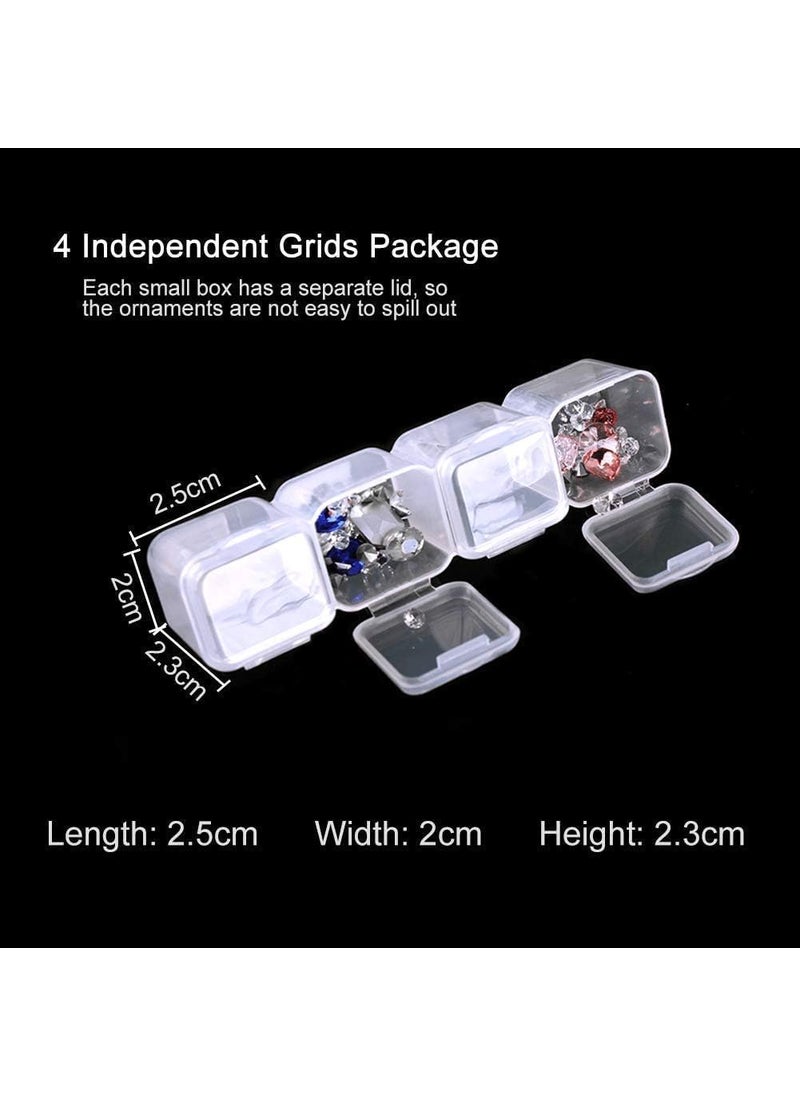 CLIXERA CLIXERA 28 Grids Storage Box Organizers Clear Bead Container Simuer Diamond Embroidery Box Diamond Painting Accessory Storage Box Transparent Jewelry Nail Art Accessory Container Case  - Image 5