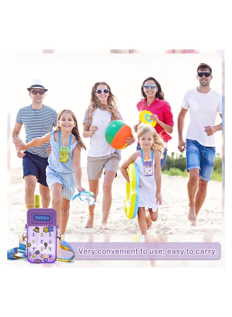 سيوسي Mobile Phone Cup Sports Travel Water Bottles with Straws Portable Cute Large Capacity Juice Drinking Cups Random Stickers Suitable for Outdoor Camping Purple - Image 2