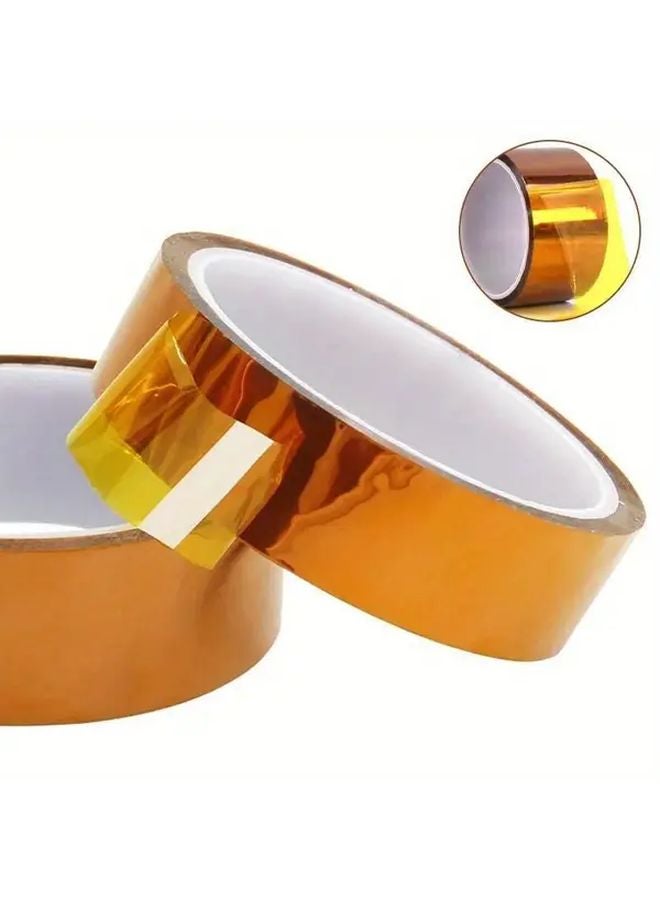 High Temperature Resistant Golden Adhesive Tape 1 Roll Polyimide For Battery Insulation - Image 2