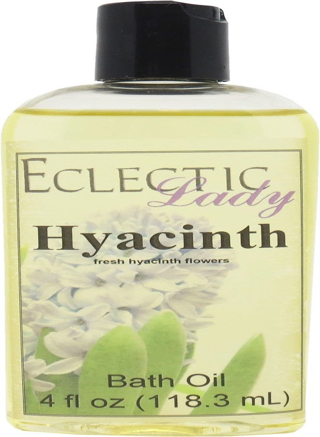Eclectic Lady Hyacinth Bath Oil, Scented Body Oil, Relaxing Bathing Oil, 4 oz - Image 1