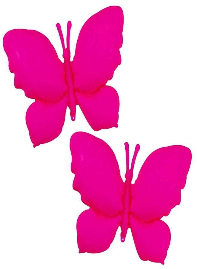 Chictry Hot Pink Butterfly Balloons Birthday Themed Party Decoration for Women Girls Wedding Baby Shower - Image 1