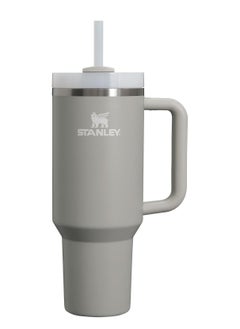 Quencher H2.0 FlowState™ Tumbler 1.2L – Vacuum Insulated Stainless Steel Water Bottle with Handle, Lid & Reusable Straw – Cold for 11 Hours, Iced for 48 Hours – Dishwasher Safe Travel Mug for Hot & Cold Drinks – Ash Grey