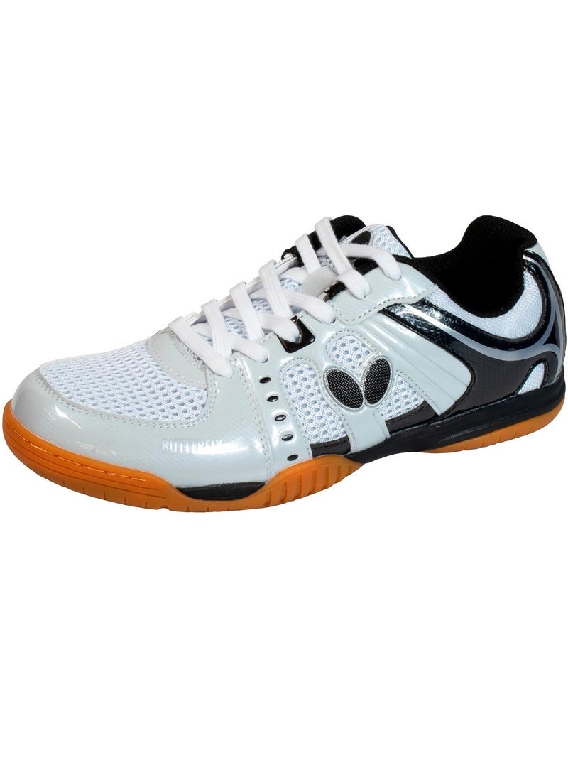 Butterfly Lezoline Unizes Table Tennis Shoes - Durable, Gripping Outer Sole, Shock Absorption EVA, Ping Pong Shoe   white/black 34 - Image 2