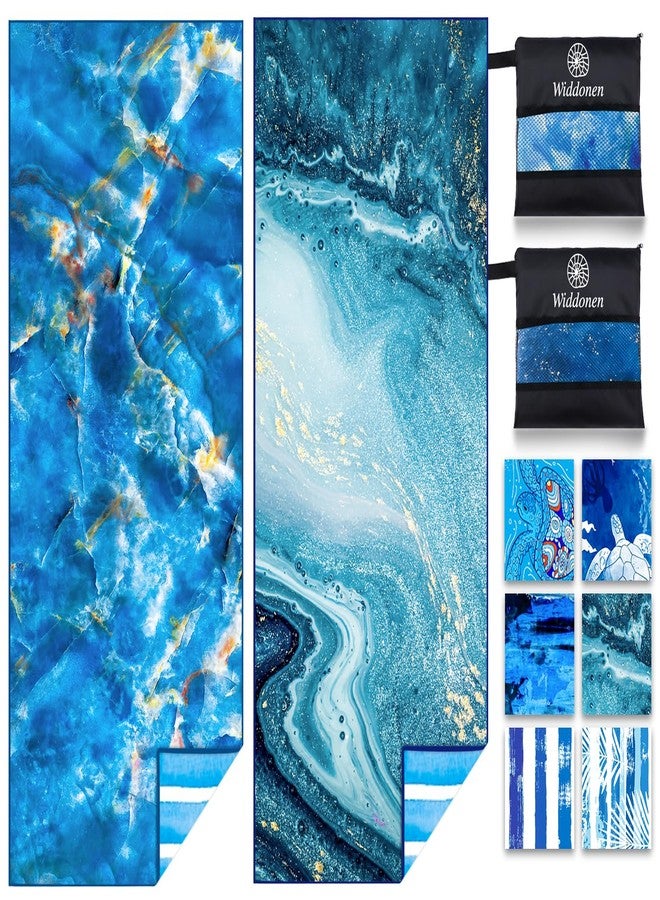 Widdonen Lightweight Thin Microfiber Beach Towel Sand Free Quick Dry Absorbent Compact Soft Pool Swim Travel Towels Extra Large Oversized Beach Accessories Packable Essentials Stuff Gifts for Adult - Image 1