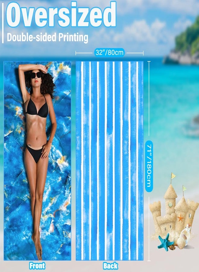 Widdonen Lightweight Thin Microfiber Beach Towel Sand Free Quick Dry Absorbent Compact Soft Pool Swim Travel Towels Extra Large Oversized Beach Accessories Packable Essentials Stuff Gifts for Adult - Image 3