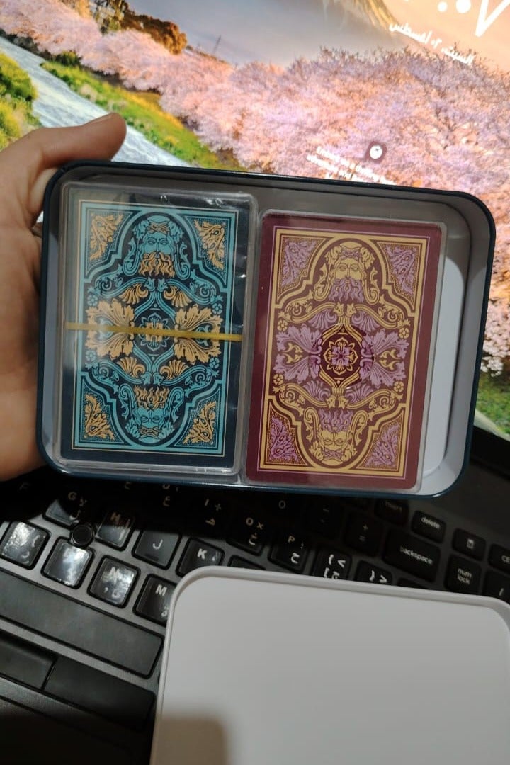 Emerald Luxury Playing Card Set with Royal Design - Two Boxes in an Elegant Metal Box. Playing Cards - Metal Card Box - Card Games - Group Games - Family Games - Image 2