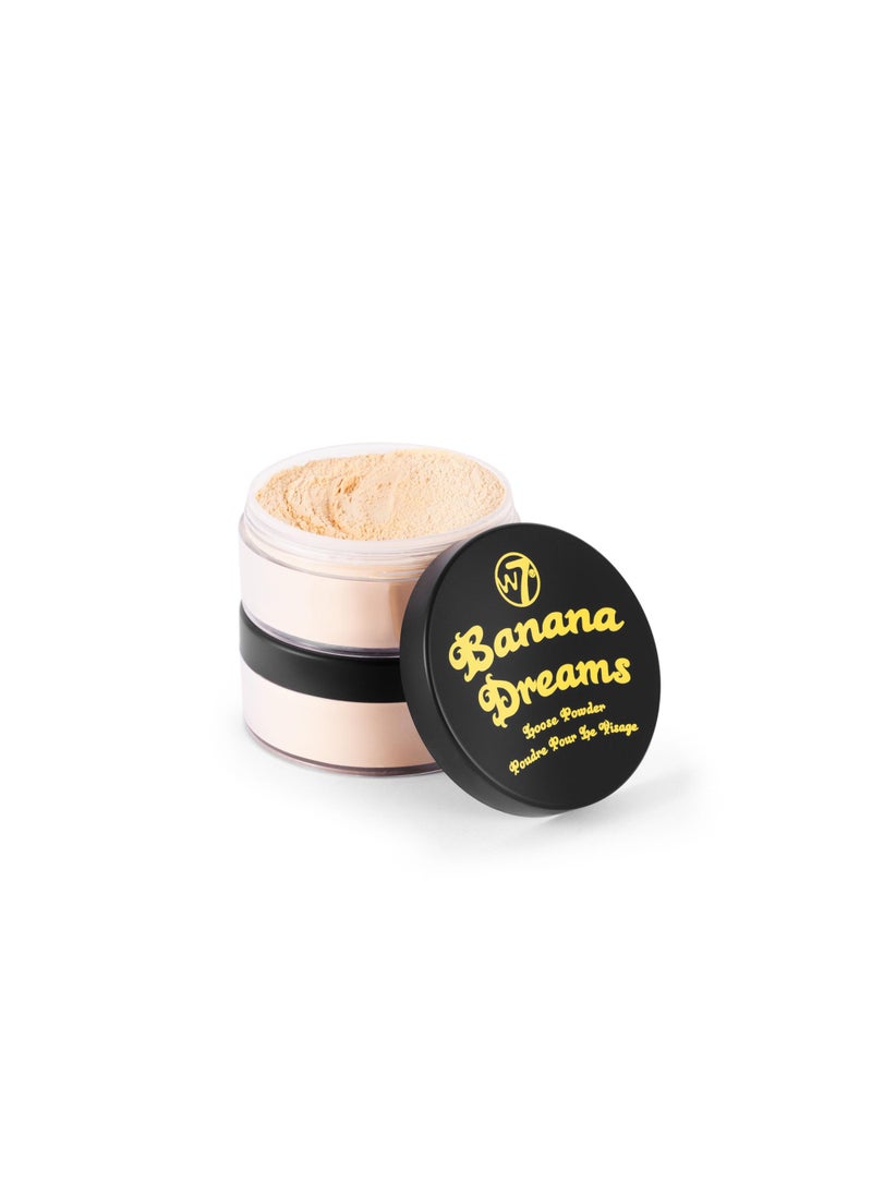 W7 W7 Banana Dreams Loose Setting Powder - Weightless Yellow Blurring Powder For All Skin Tones - 2 Pack 