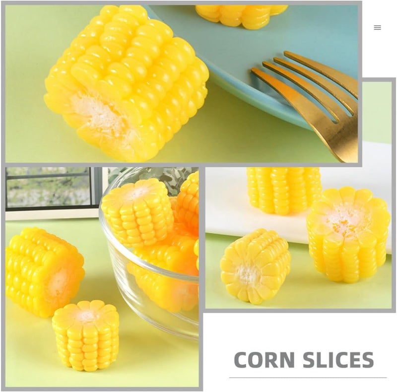 jojofuny Artificial Corn Slices 5pcs Fake Vegetable Decoration Simulation Corn Cob for Kitchen Farmhouse Home Décor Creative Food Ornament - Image 4