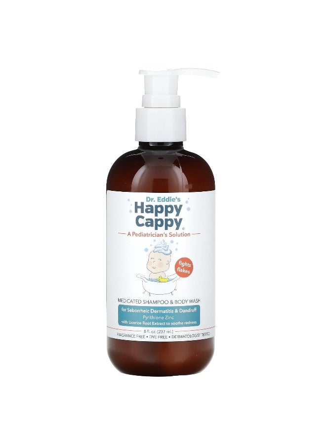 Happy Cappy شامبو وغسول الجسم هابي كابي، طبي، خالي من العطور، 8 أونصة سائلة (237 مل) - Image 1