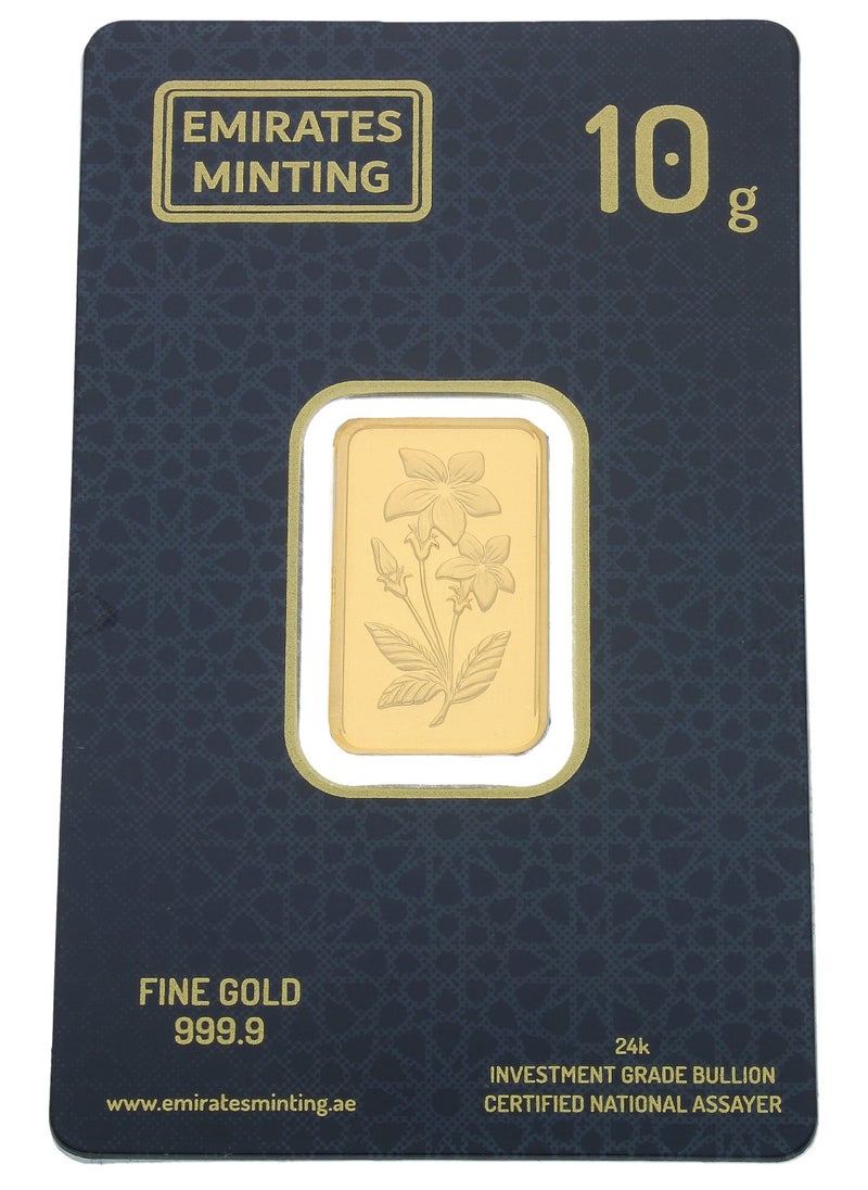 EMIRATES MINTING - Emirates Minting 10 Grams Flower Gold Bar 999.9 Purity - Image 1