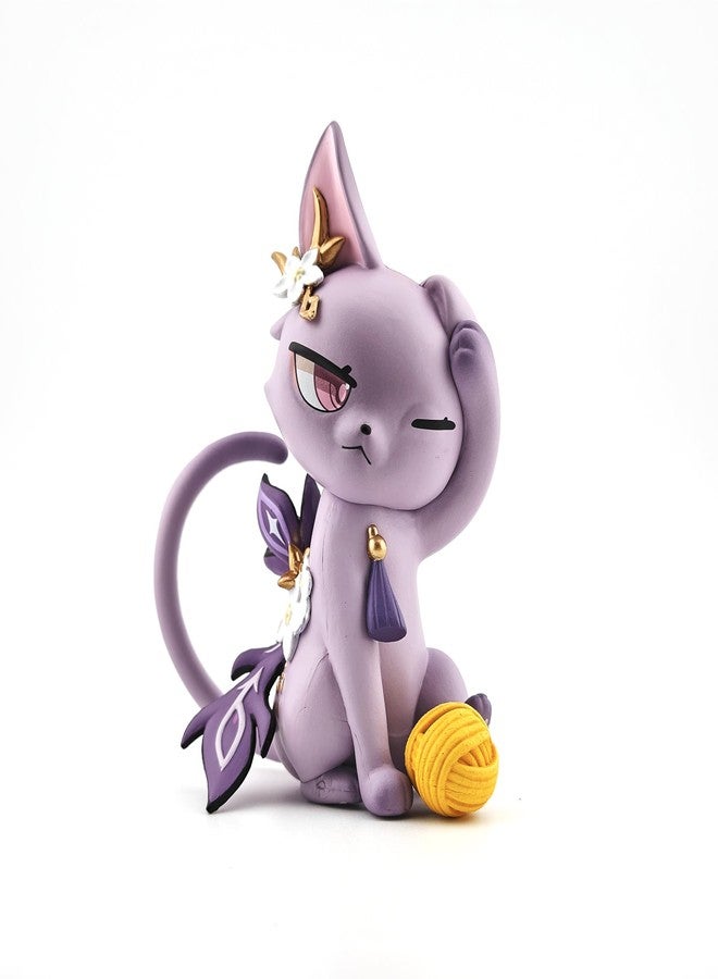 GOLEHS Genshin Impact Cat Figurine - 3.75" Cute Anime Collectible Figure, Diluc/Childe/Keqing, Gift for Fans and Cat Lovers, - Image 2