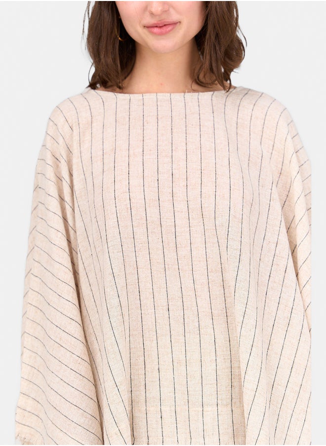 Clue Linen Boxy Poncho  - Image 4