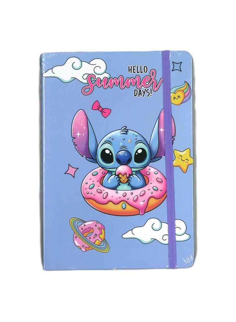 A5 Size Hardcover Notebook With Elastic Closure Assorted Designs - Image 1